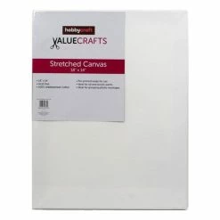Best Pirce 💯 Hobbycraft White Stretched Canvas 45.7cm X 35.6cm 🎁