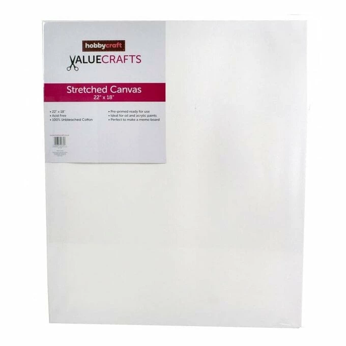 Cheap 🎉 Hobbycraft White Stretched Canvas 55.9cm X 45.7cm ✔️ 1 Cheap 🎉 Hobbycraft White Stretched Canvas 55.9cm X 45.7cm ✔️