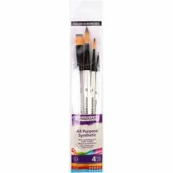 New 😀 Daler-Rowney Graduate Classic 5 Brush Synthetic Set ✔️ -Hobbycraft Sales 602210 1000 3 daler rowney graduate classic 5 brush synthetic set