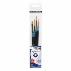 Brand new 🌟 Daler-Rowney Aquafine Short Handled Watercolour Brushes Set 400 4 Pack ❤️