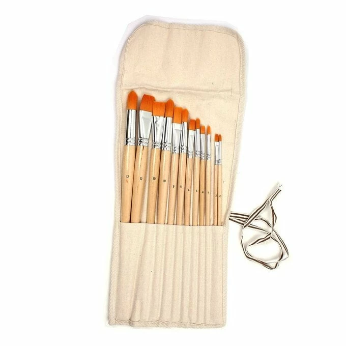 Best deal π Hobbycraft 12 Nylon Paint Brushes In Canvas Holder π€© 2 Best deal π Hobbycraft 12 Nylon Paint Brushes In Canvas Holder π€© - Image 2