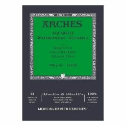 Best Pirce 🤩 Daler-Rowney Arches Cold Pressed 300g Watercolour Paper A5 12 Sheets ⌛