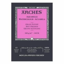 Best Pirce 🎉 Daler-Rowney Arches Hot Pressed 300g Watercolour Paper A5 12 Sheets 😉