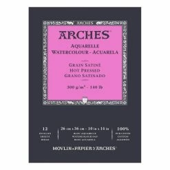 Buy ⌛ Daler-Rowney Arches Hot Pressed 300g Watercolour Paper 26cm X 36cm 12 Sheets 🤩