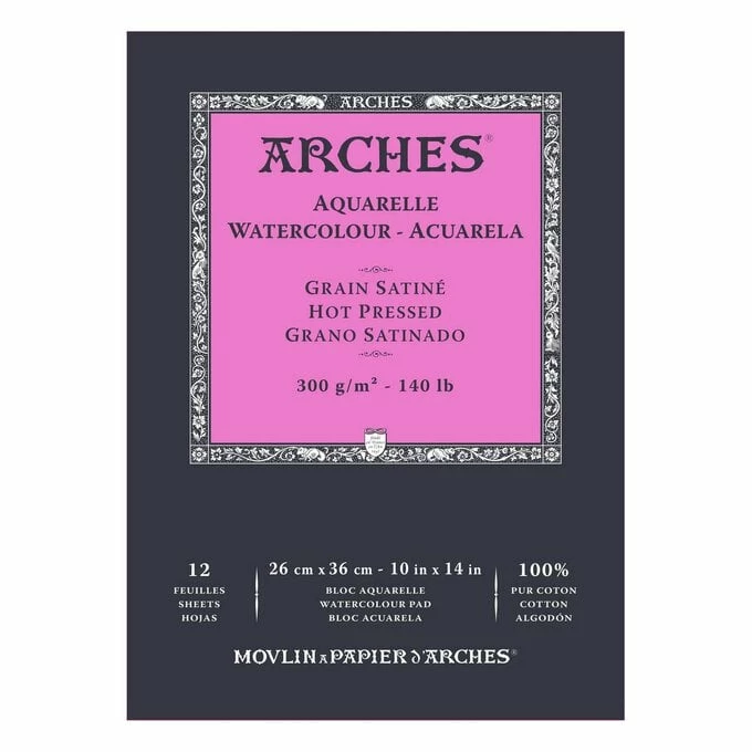 Buy ⌛ Daler-Rowney Arches Hot Pressed 300g Watercolour Paper 26cm X 36cm 12 Sheets 🤩 1 Buy ⌛ Daler-Rowney Arches Hot Pressed 300g Watercolour Paper 26cm X 36cm 12 Sheets 🤩