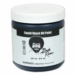 Discount 🛒 Bob Ross Black Liquid Oil Paint 237ml 🛒